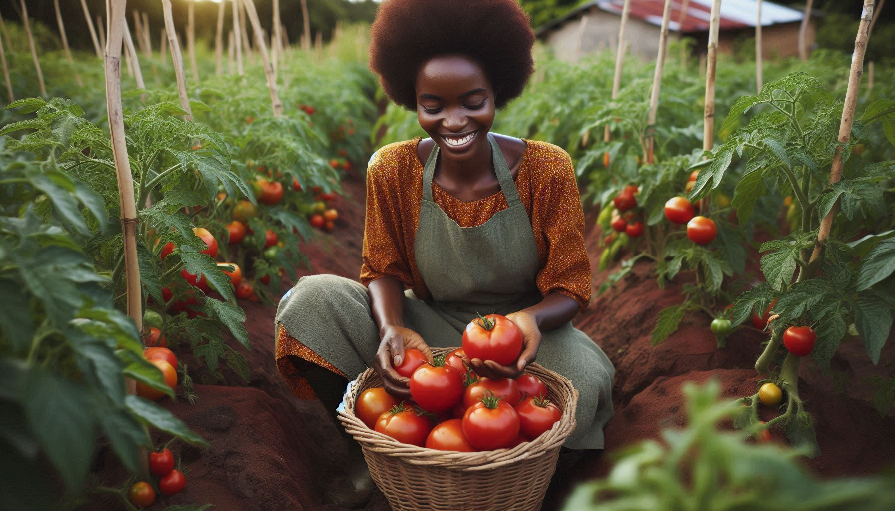 woman tomato